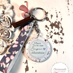Personalized keychain gift for educator, thank you for educator, creation