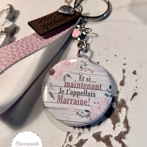 Porte clés demande marraine, cadeau, surprise marraine