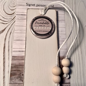 Personalized wooden bookmark, godfather request gift