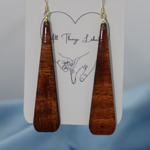 Hawaiian Koa Earrings Part 1