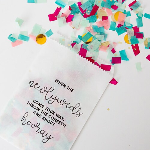 Wedding Toss Confetti Bag // Fun Wedding Exit // Confetti Toss Etsy