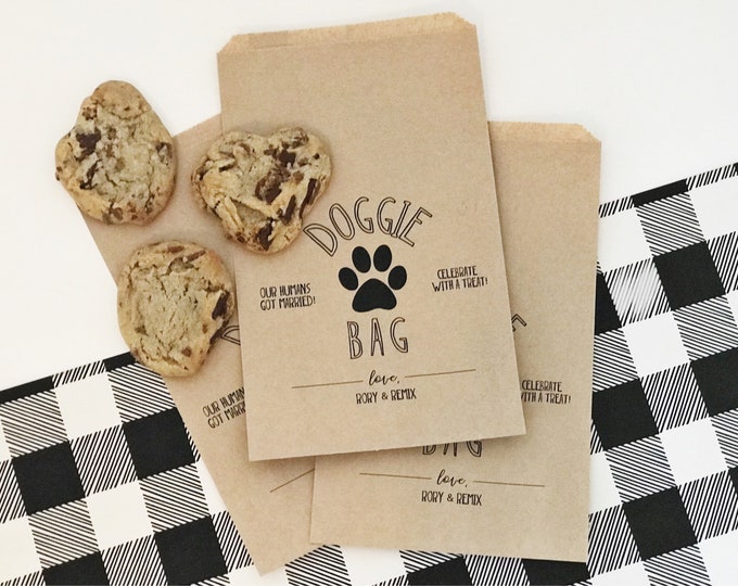 Doggie Bag // Wedding Favor // Favor Bag // Dog Lovers Etsy