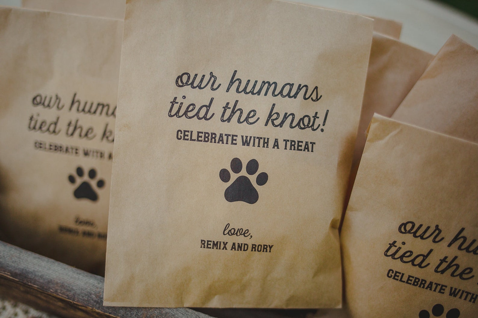 Doggie Bag // Wedding Favor // Favor Bag // Dog Lovers Etsy