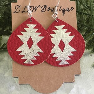 Faux Leather Earring
