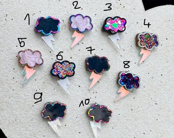 Broche Strass Fleur Émeraude - Vintage Or - Lot De 2 - Pour Robe, Chapeau Ou Sac