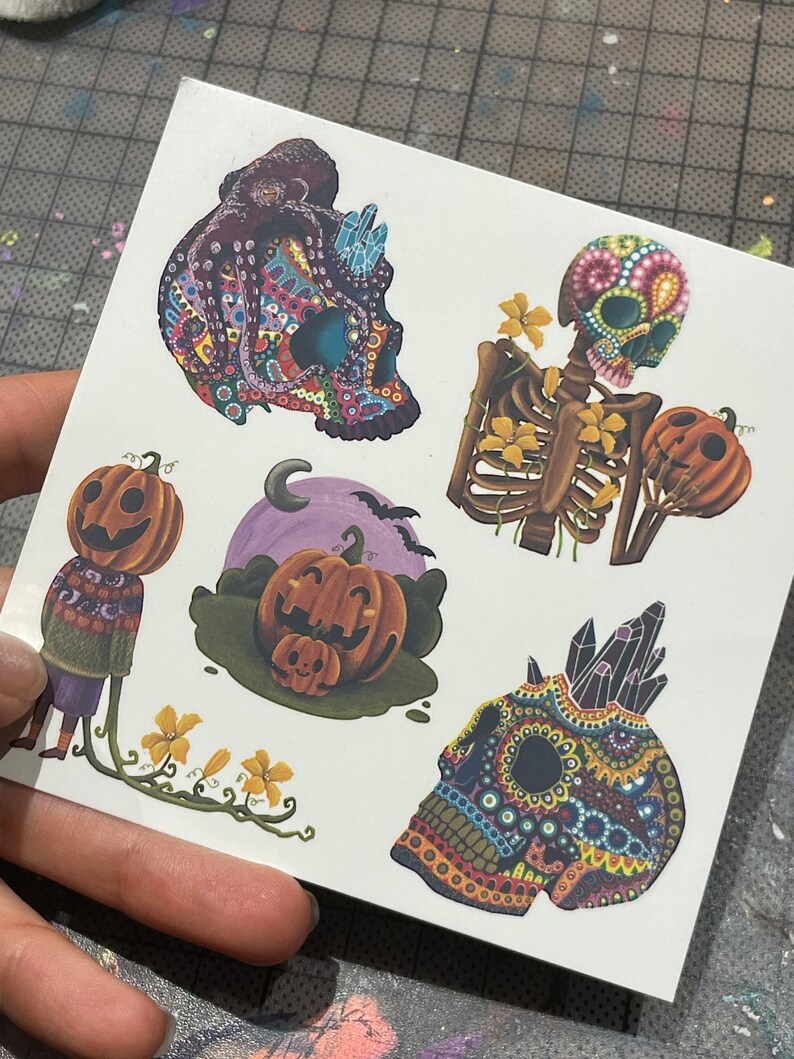 planche de 5 tatouage éphémère Halloween image 1