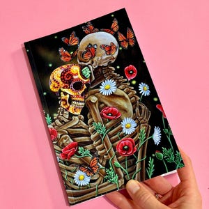 Cahier feuille blanche peinture "s'entrelacer"