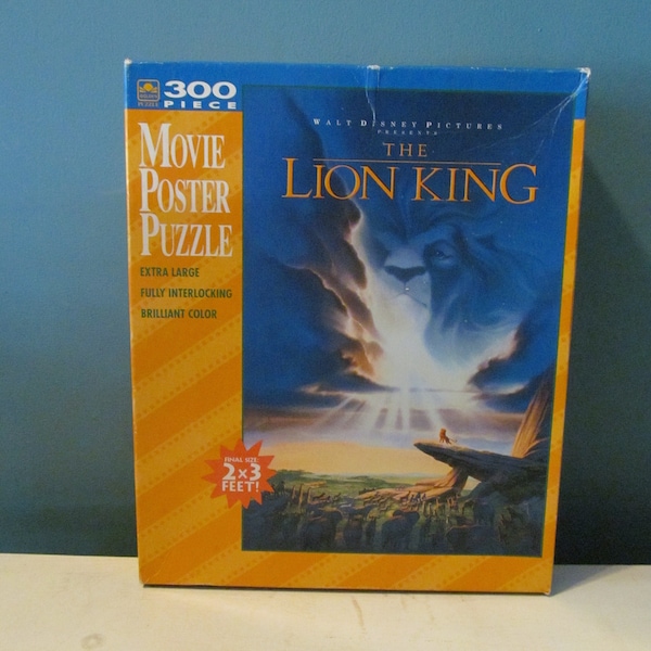 Vintage / Retro 300 Piece Walt Disney Pictures Presents The Lion King Movie Poster Jigsaw Puzzle By Golden 5243