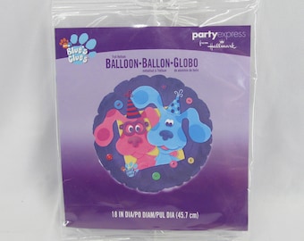 SEALED Brand New Vintage / Retro 2002 Blues Clues Large 18" Helium Mylar Balloon By Party Express From Hallmark Nickelodeon Nick Jr. Decor