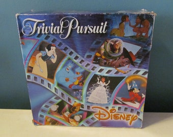 RARE Vintage / Retro Trivial Pursuit Disney The Animated Picture Edition Board Game (Walt Disney World / Disneyland) Trivia Game