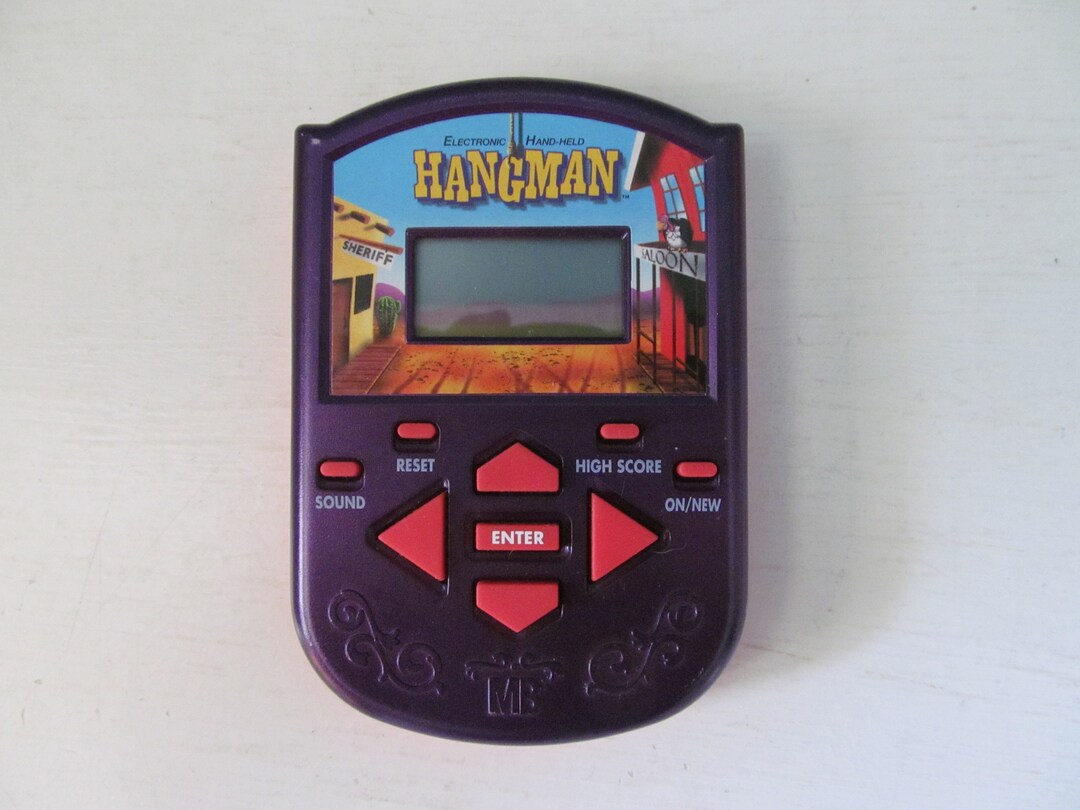 Vintage Retro 2002 Hangman Electronic Handheld Word Guessing Game By