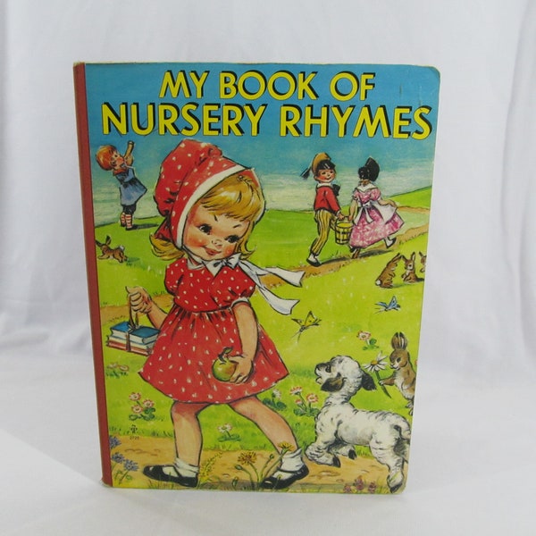 Vintage / Retro My Book Of Nursery Rhymes Illustrated By Dinah Holland Children's Board Book Printed In West Germany