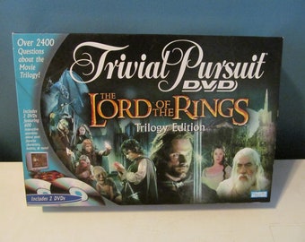 RARE Vintage / Retro Trivial Pursuit The Lord Of The Rings Movie Trilogy DVD Edition Board Game Trivia Game One Ring To Rule Them All