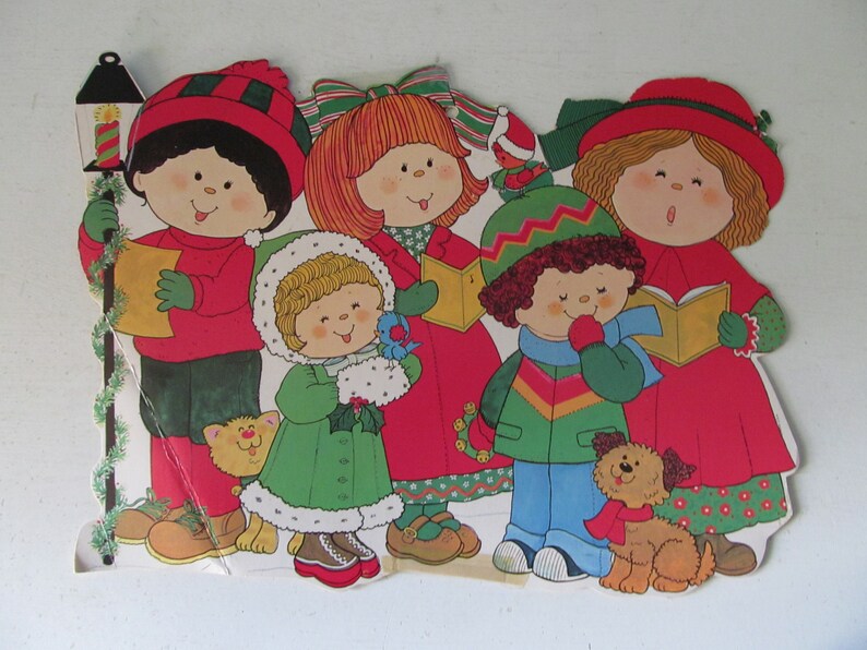 Set of Four 4 Vintage / Retro Die Cut Christmas Decorations Etsy