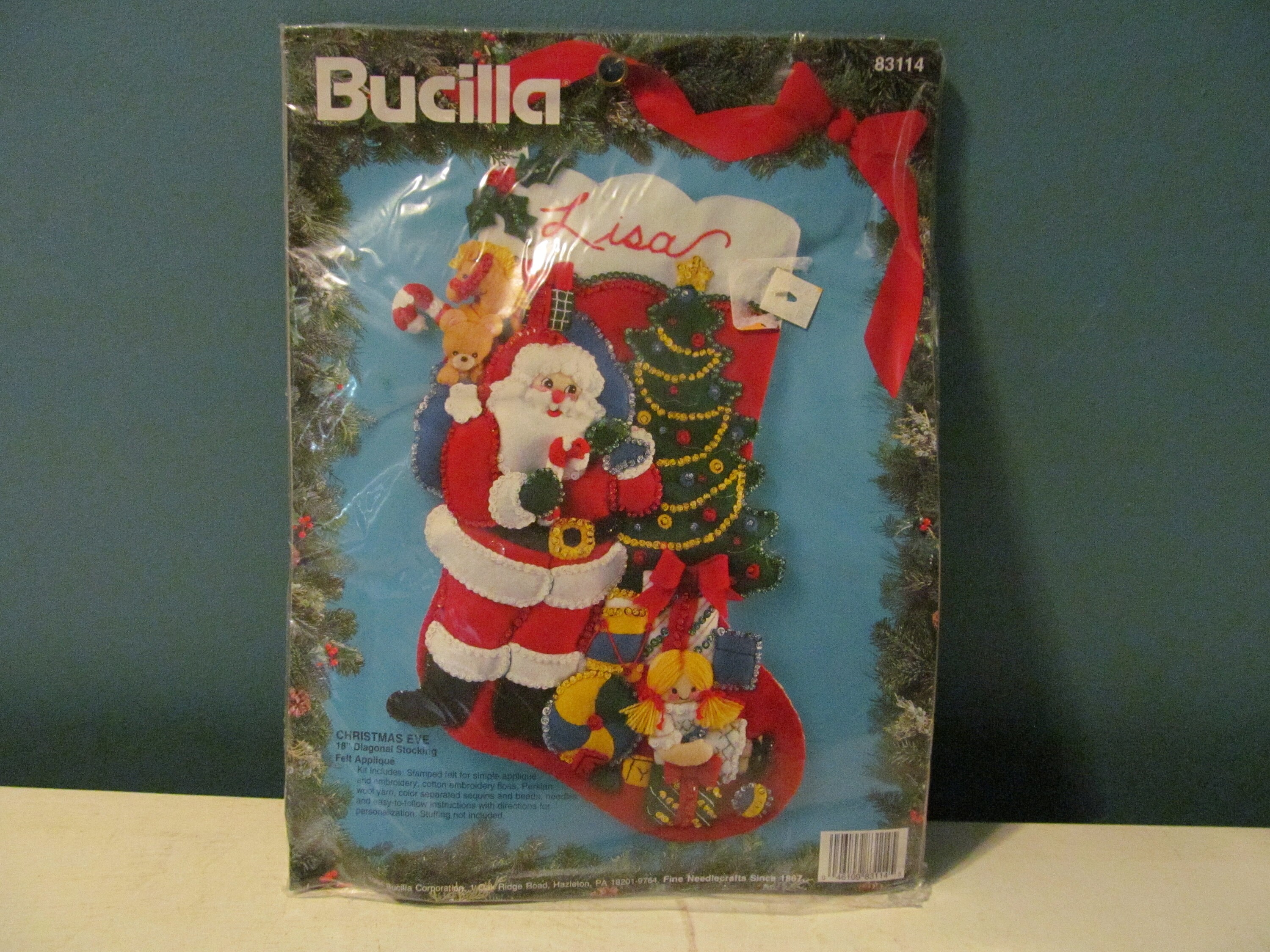 Bucilla Kit: Sugarland Fairy 18 Christmas Stocking Felt Applique Kit 86714  