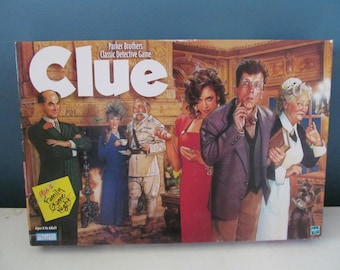 NEW Sealed Parts Vintage / Retro 1998 Clue Parker Brothers Detective Game Mystery Whodunit Boardgame / Board Game