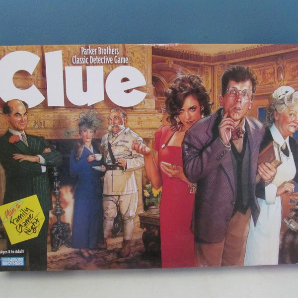 NEW Sealed Parts Vintage / Retro 1998 Clue Parker Brothers Detective Game Mystery Whodunit Boardgame / Board Game
