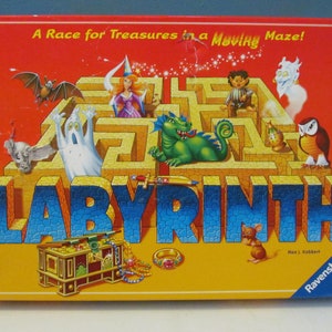 NEW Parts Vintage / Retro Labyrinth A Race For Treasures In A Moving Maze! Board Game By Ravensburger The Amazeing Game