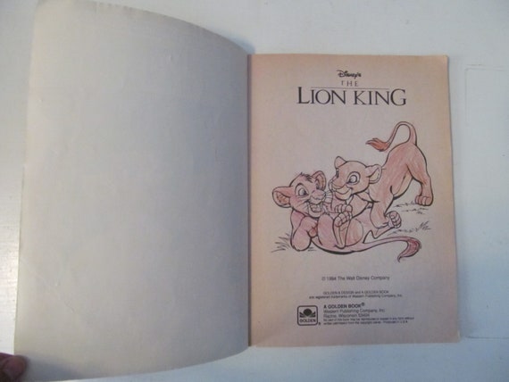 Vintage Disney's Giant Game Board Book 1994 Lion King Little