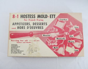 Vintage / Retro 8 In 1 Hostess Mold Er Ett For French Frying Appetizers, Desserts And Hors D'Oeuvres A Bonley Product Foodie Chef Tool