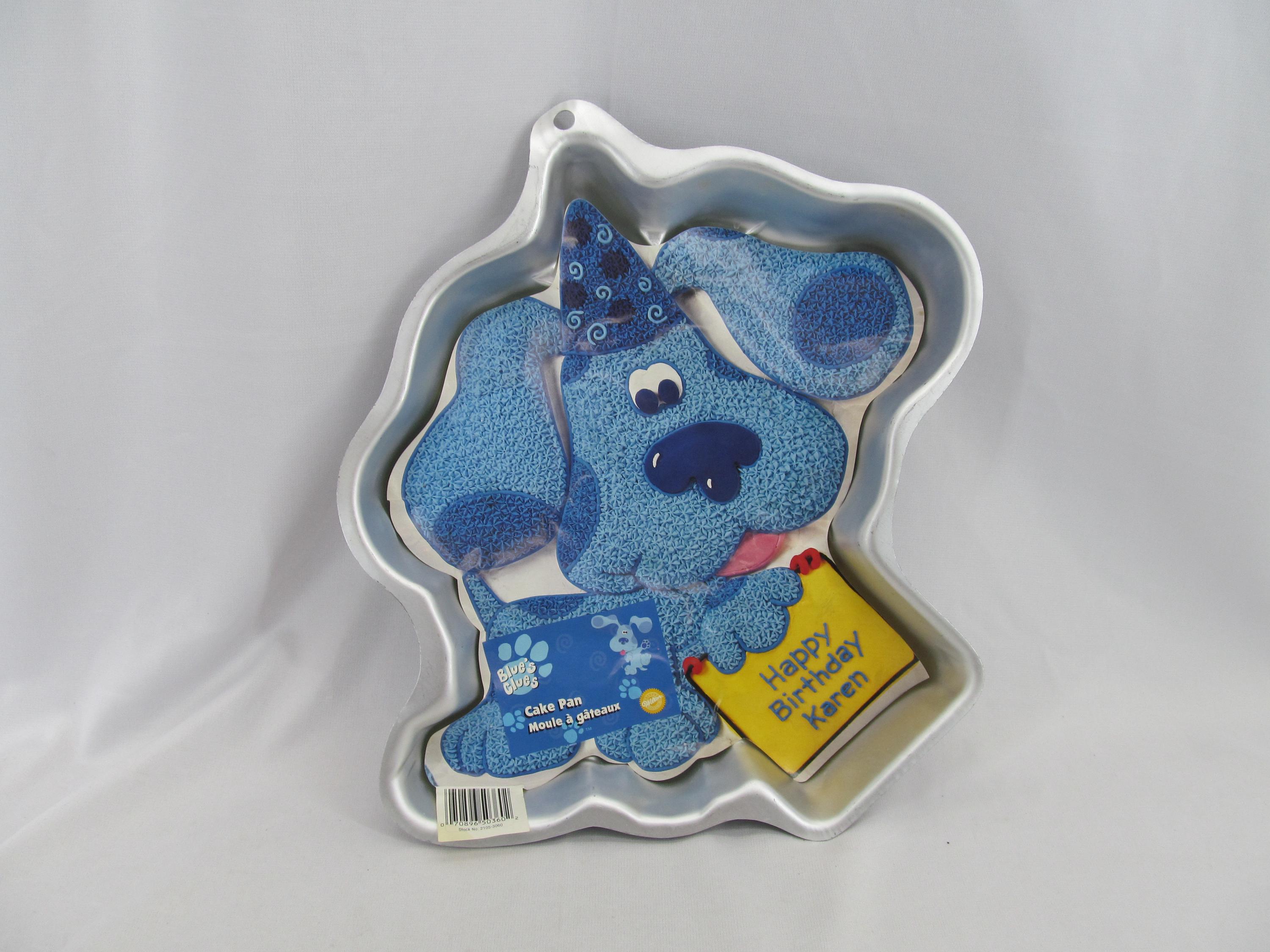 Vintage / Retro 1999 Blue's Clues Wilton Enterprises Metal Birthday Party Cake Pan / Cakepan Pop Culture TV Show Nickelodeon Puppy Dog