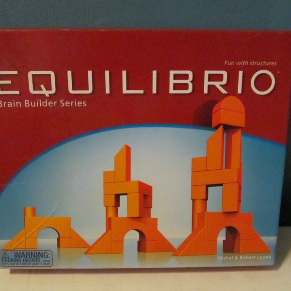 Vintage / Retro Equilibrio Fun With Structures Brain Builder Series By Michel & Robert Lyons Brain Teaser Tangram Block Head Blockhead Game