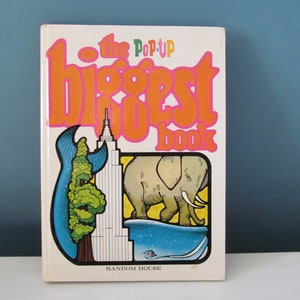 Vintage / Retro 1969 The Biggest Pop-Up Book By Random House Hardcover Hard Cover Book