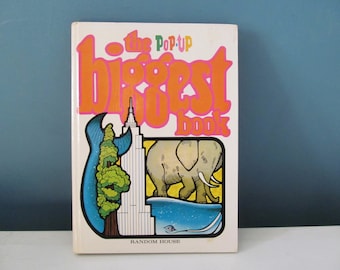 Vintage / Retro 1969 The Biggest Pop-Up Book By Random House Hardcover Hard Cover Book