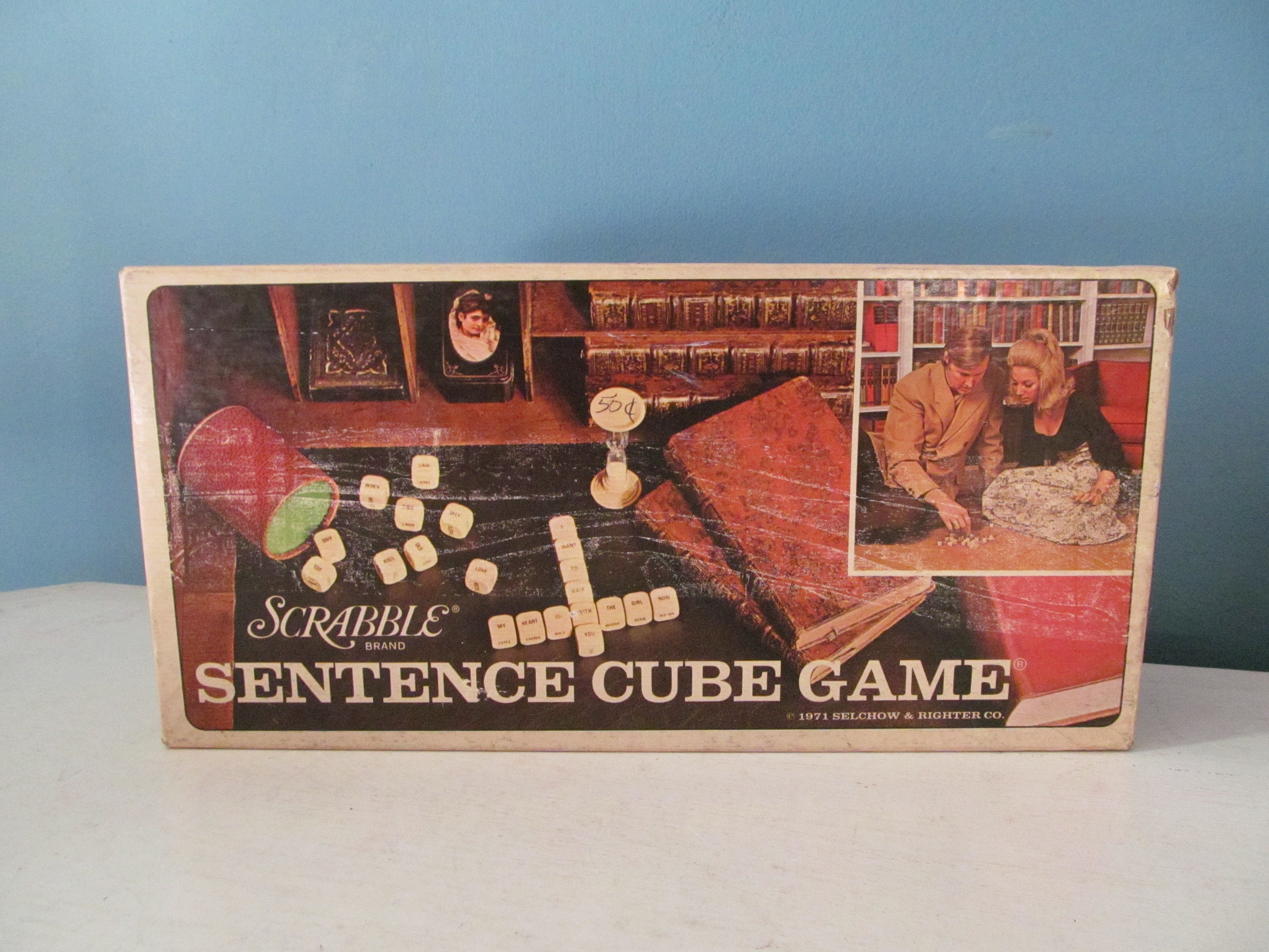 Scrabble Quip Qubes Word cross sentence Board Game 1981