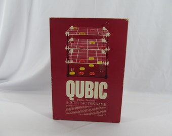 Vintage / Retro 1965 Qubic 3-D Tic Tac Toe Board Game / Boardgame By Parker Brothers Critical Thinking Brainteaser Brain Teaser Puzzle