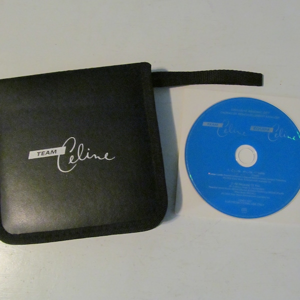 RARE Vintage / Retro Team Celine Dion CD Case Holder With Promo Promotional CD Classic Pop Rock Music Album Titanic My Heart Will Go On Song