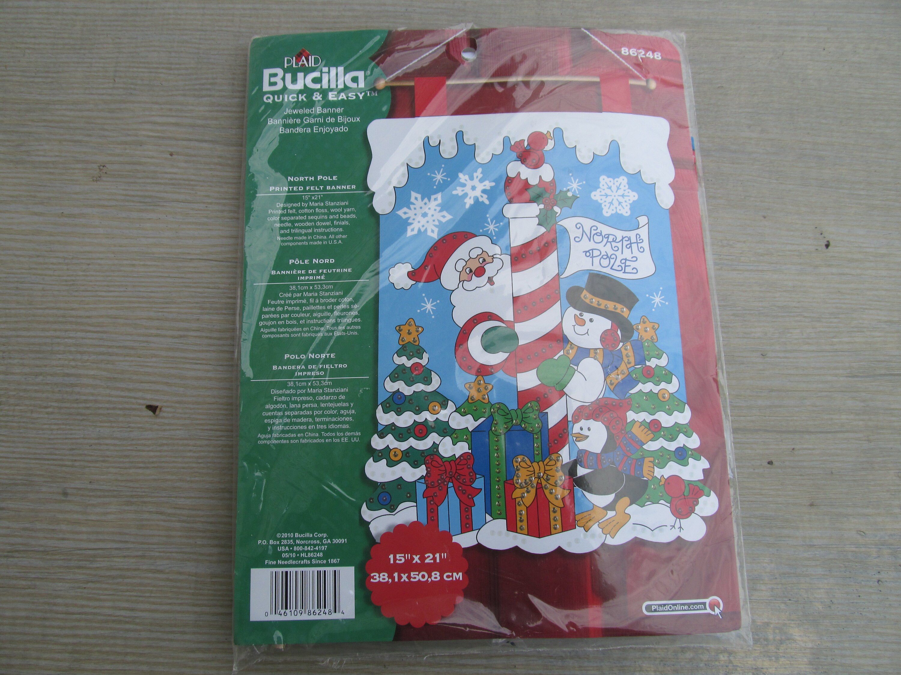 Pirate Santa Felt Stocking Kit by Bucilla Plaid