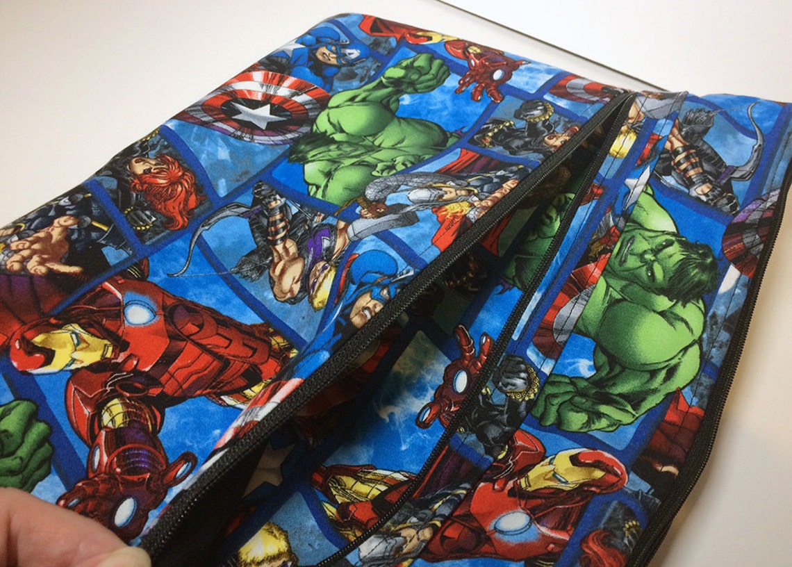 Marvel Comic Book Laptop Case Sleeve with Zipper Hulk Thor Etsy