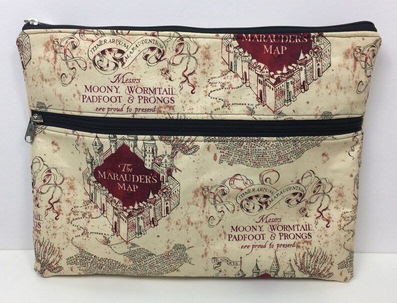 Harry Potter Marauder's Map Laptop Case Sleeve with Zipper Etsy