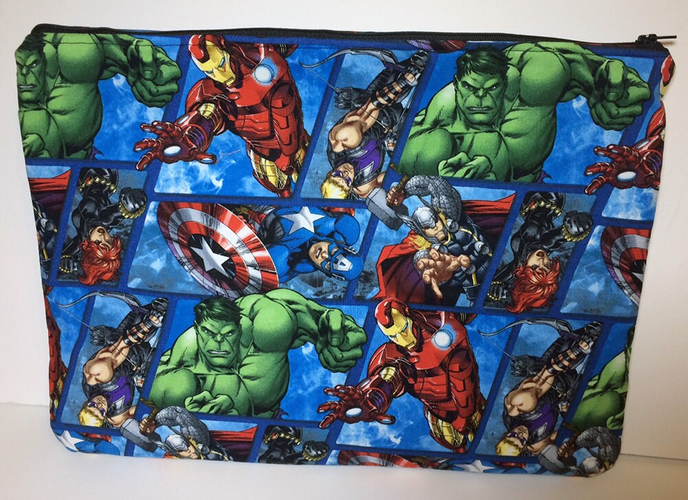 Marvel Comic Book Laptop Case Sleeve with Zipper Hulk Thor Etsy