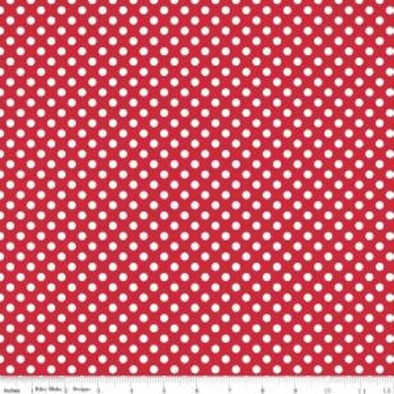 red small polka dot fabric riley blake fabric 12 yard or more c350
