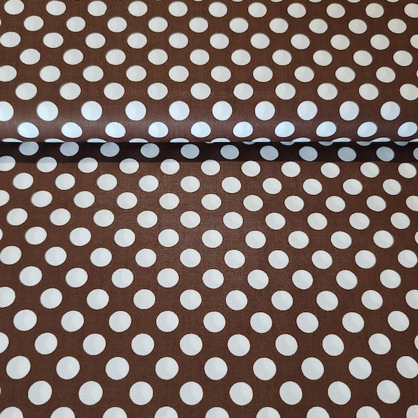 Brown polka dot fabric 58" width 1 yard or more 100% cotton fabric finders quilting cotton