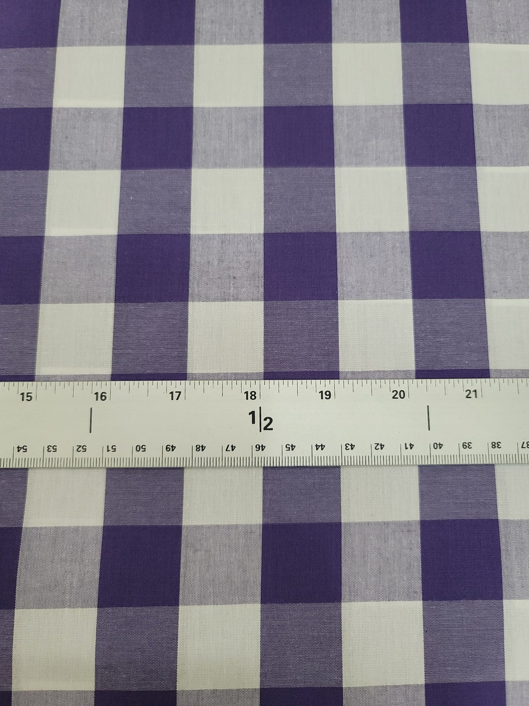 Purple Gingham Fabric 1 Yard 100% Cotton 58 Width - Etsy