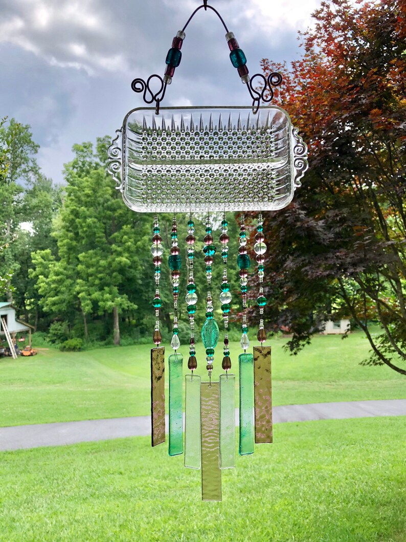 Unique Wind Chime Stained Glass Wind Chime Glass Sun Etsy