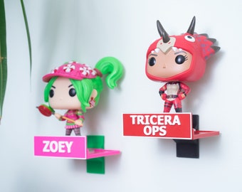 Funko Pop Wall Stand with Custom Name | 3D printed Funko Pop Wall Display | Customized Name Plate