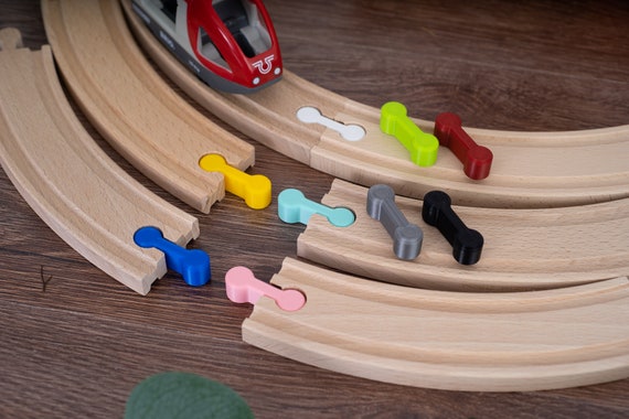 Wooden Railway Train Track Connectors for Brio, IKEA, Thomas Trains 