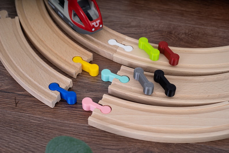 Wooden Train Straight Track Railway Accessorie Compatible All Major Brandsd BDLR