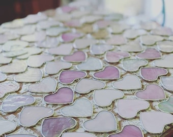 Stained glass heart wedding favors