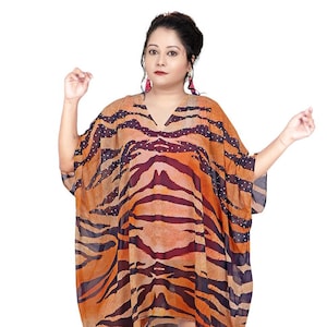 Animal print kaftan resort wear for woman long dress women plus size kaftan tops designer print kaftan petite casual wear kaftan