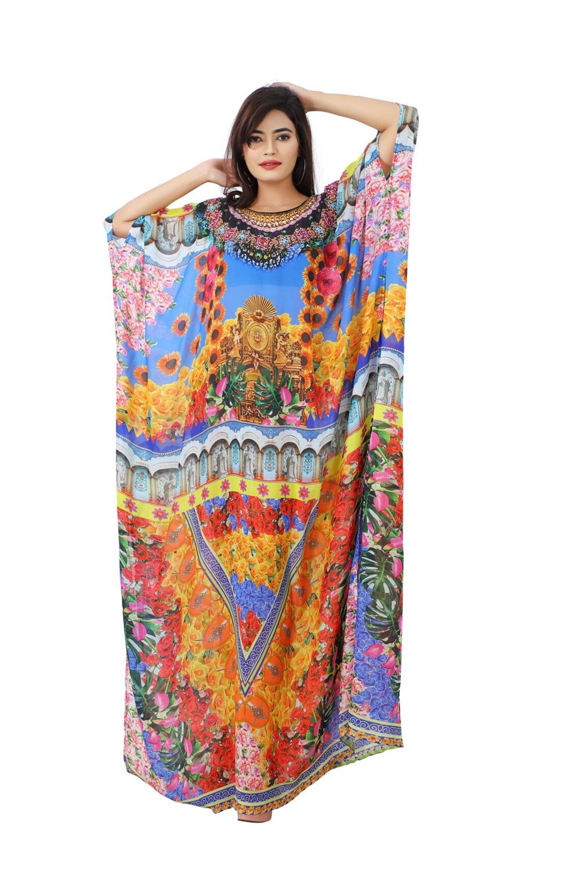 Silk kaftan silk kaftan dress Etsy