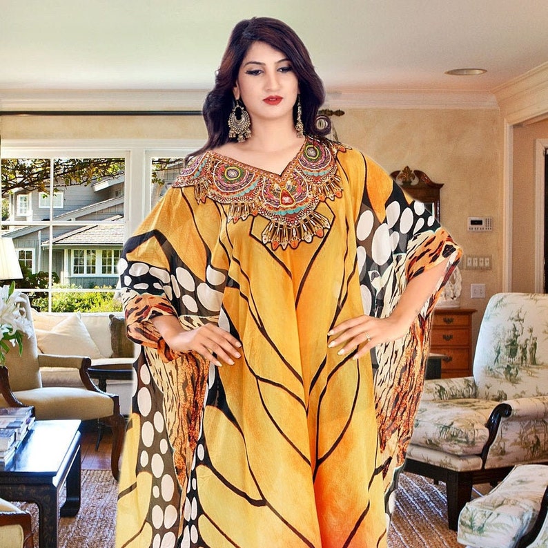 chiffon kaftans plus size