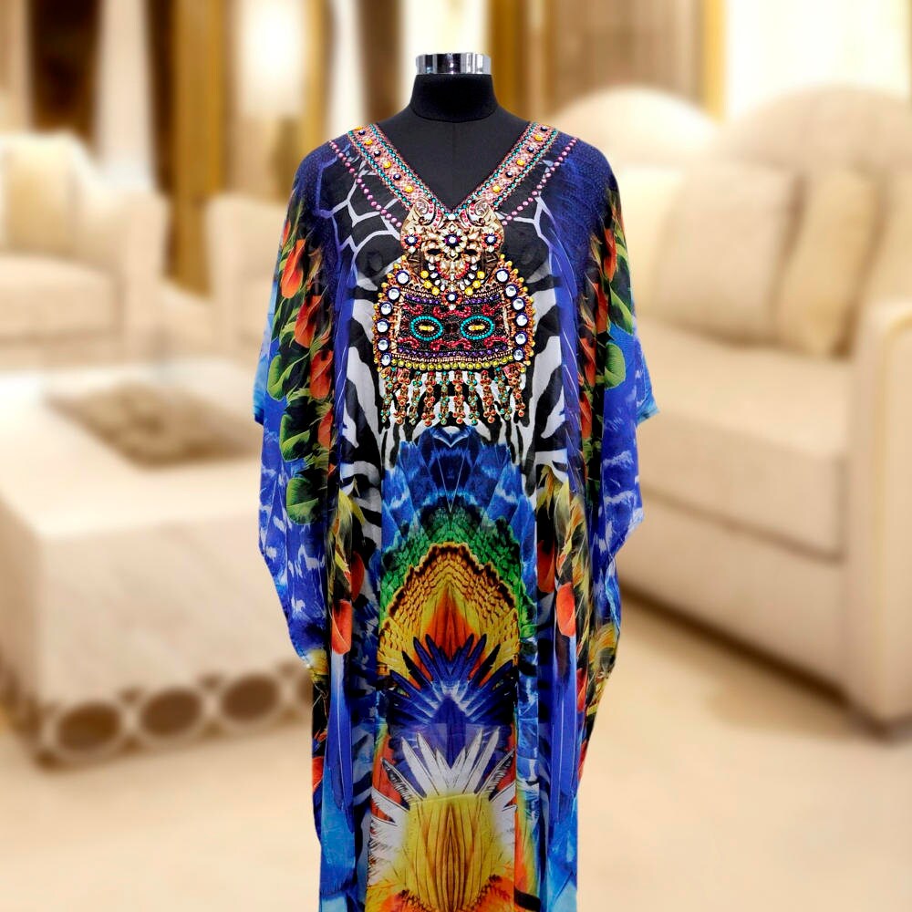 silk caftan plus size