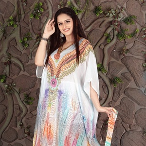 Silk Kaftan Maxi Dress Loungewear Silk Caftan For Women