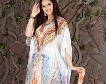 Silk Kaftan Maxi Dress Loungewear Silk Caftan For Women