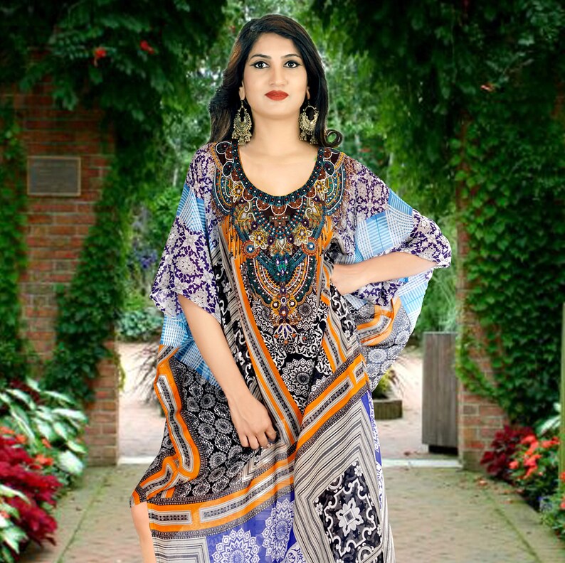 silk caftan plus size